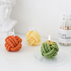 Creative Handmade Wool Ball Candle